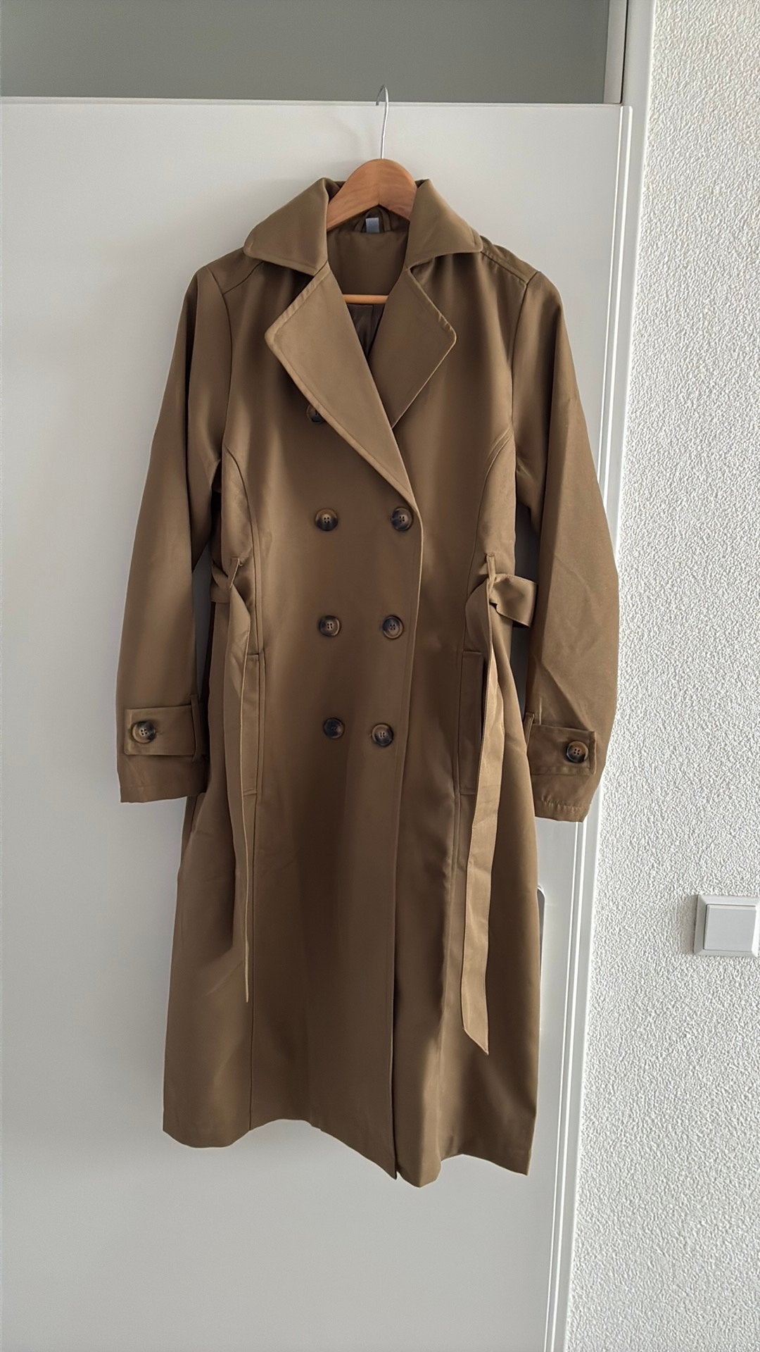 Stijlvolle Trenchcoat in Beige/Bruin - Maat M, Ophalen of Verzenden, Nieuw, Maat 36 (S), Overige kleuren