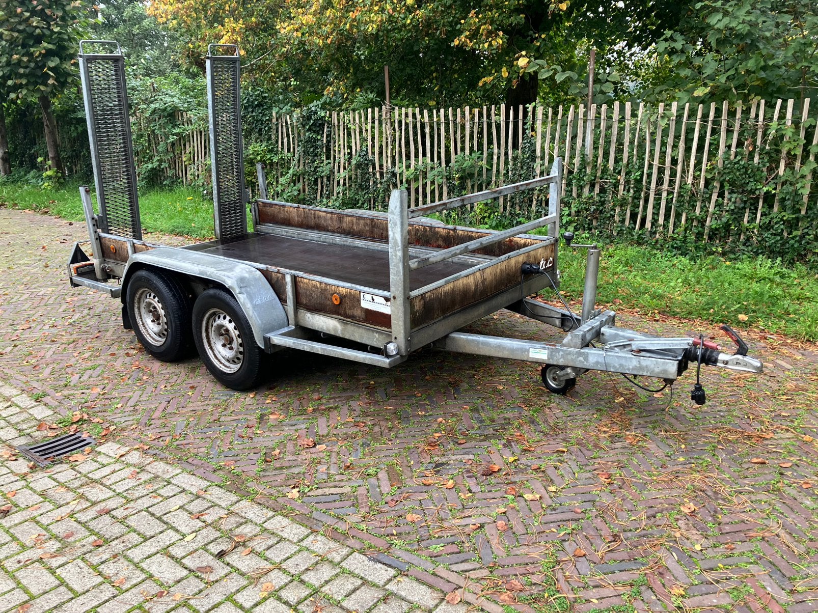Atec machinetransporter 2500 kg aanhanger aanhangeagen, Auto diversen, Ophalen, Gebruikt