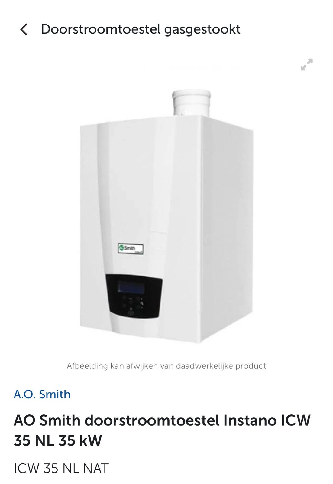AO Smith Doorstroomtoestel - Direct Warm Water, Nieuw, Doe-het-zelf en Verbouw, Ophalen, Nieuw