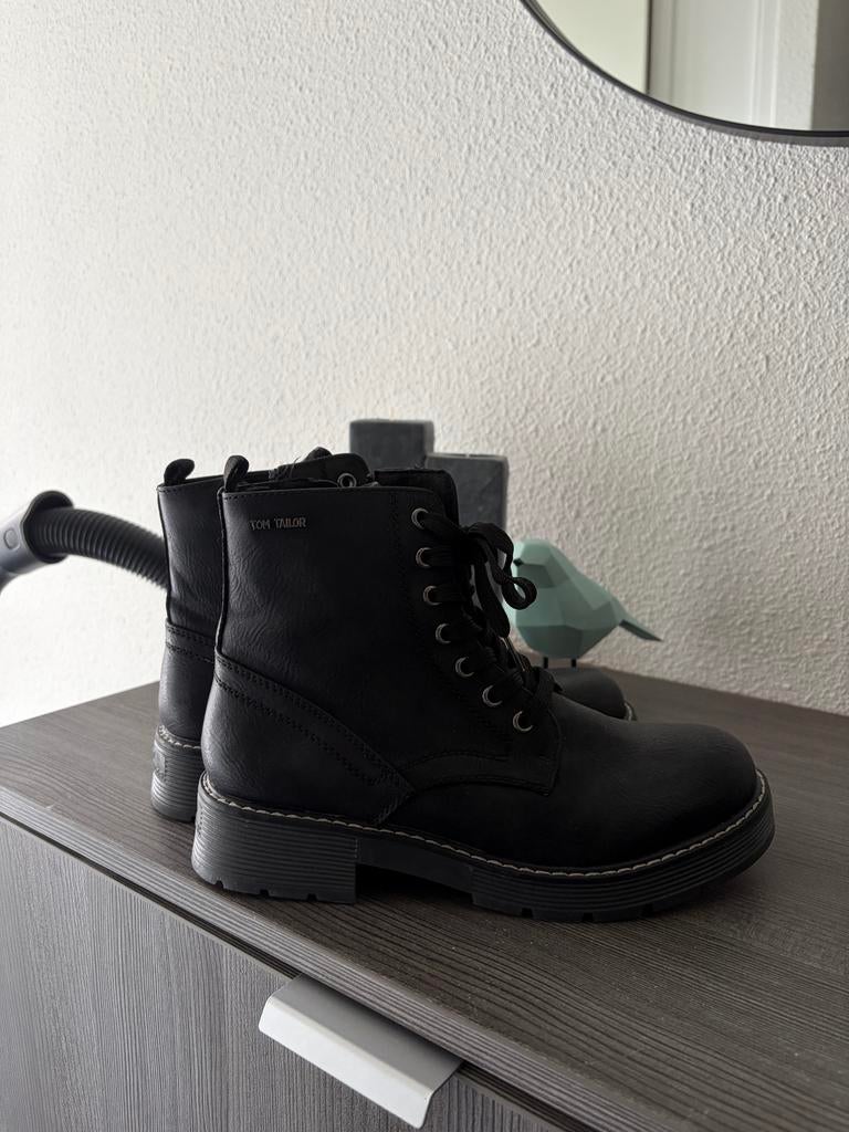 Tom Tailor laarsjes maat 38, Ophalen of Verzenden, Zo goed als nieuw, Zwart, Lage of Enkellaarzen