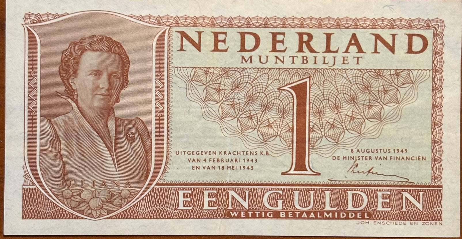 1 gulden biljet, Postzegels en Munten, Bankbiljetten | Nederland, Ophalen of Verzenden