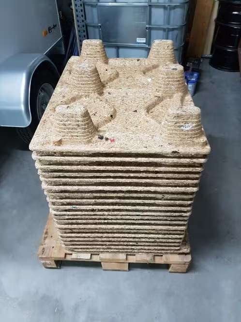 Presswood houtvezelpallet - Lichtgewicht en Duurzaam, Doos, 100 cm of meer, Verzenden, 60 cm of meer