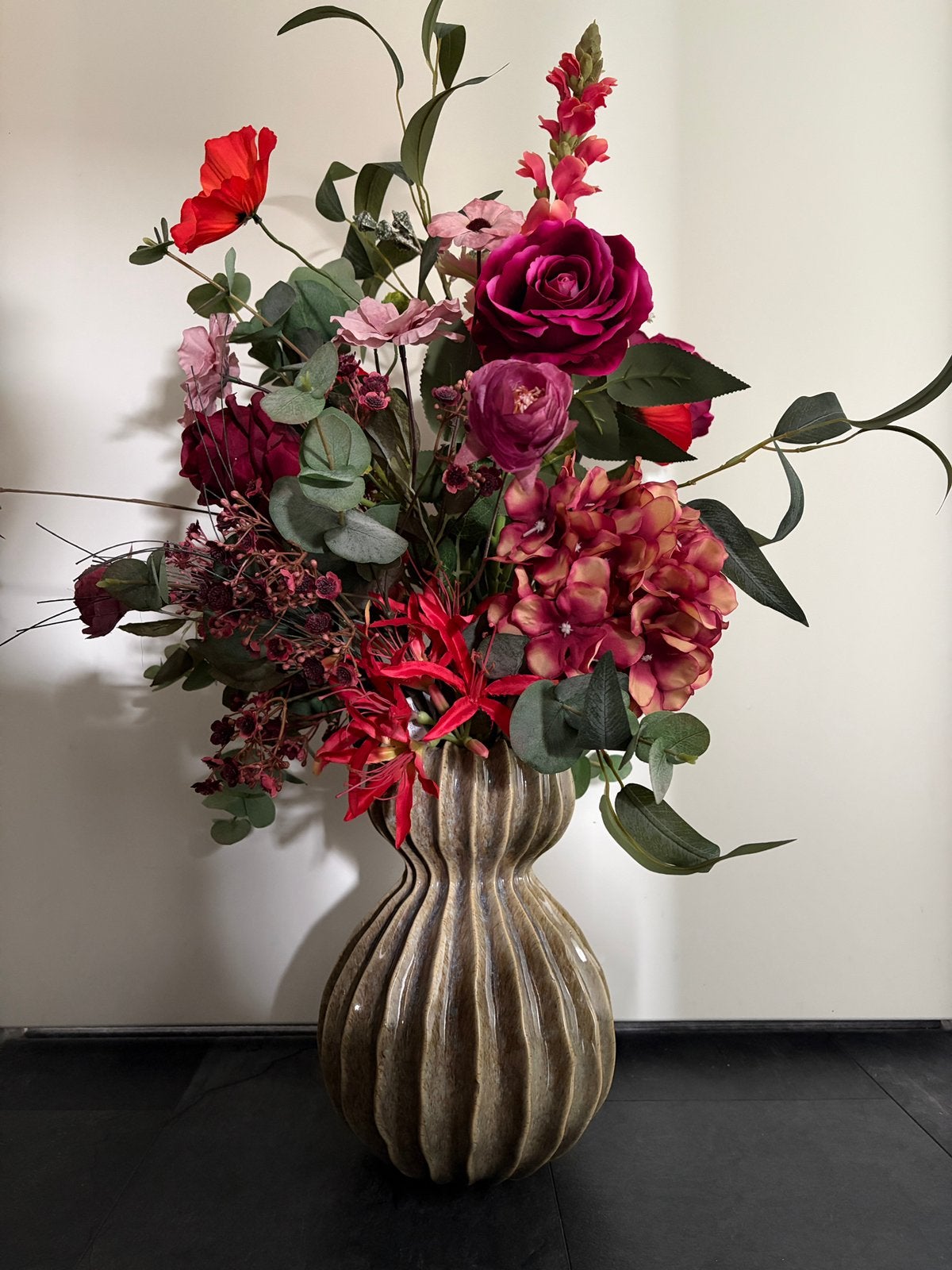 Countryfield vaas met boeket kunstbloemen nieuw, Ophalen of Verzenden, Nieuw
