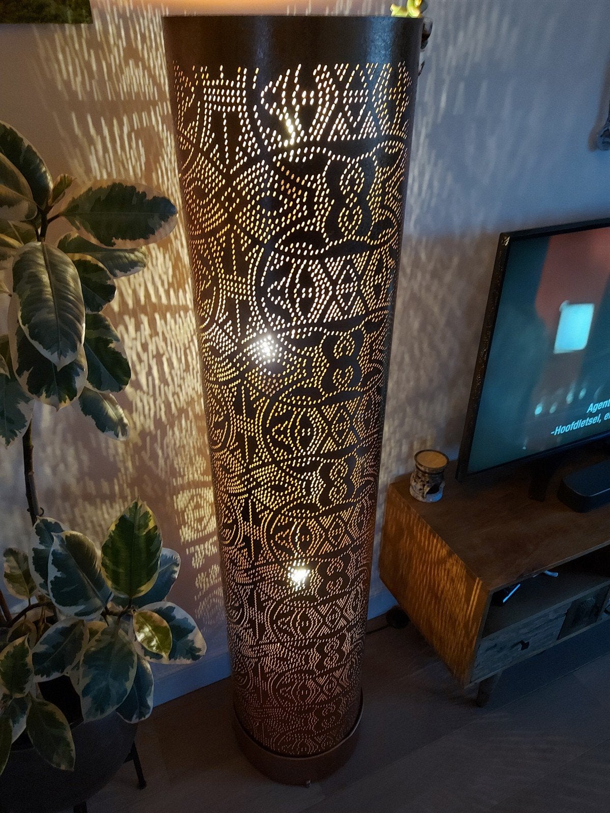 oosterse filigrain vloerlamp, Ophalen, Zo goed als nieuw, Metaal, 150 tot 200 cm