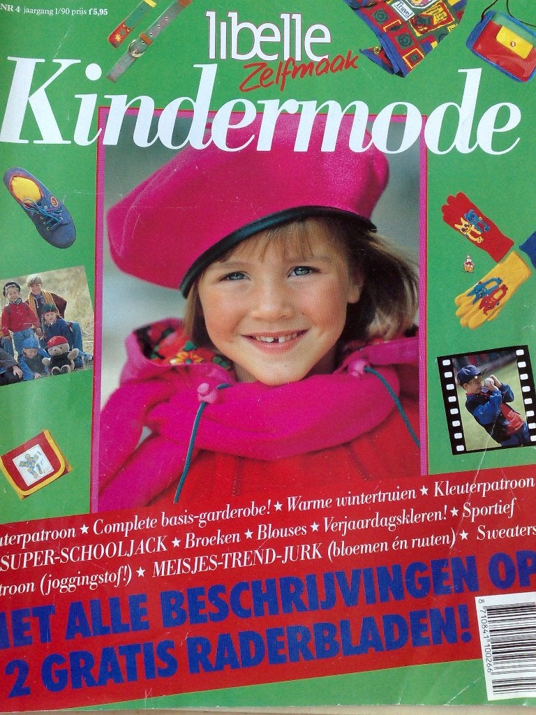 Libelle Kindermode leuke patronen nr. 4 herfst / winter 1990, Hobby en Vrije tijd, Kledingpatronen, Verzenden, Zo goed als nieuw