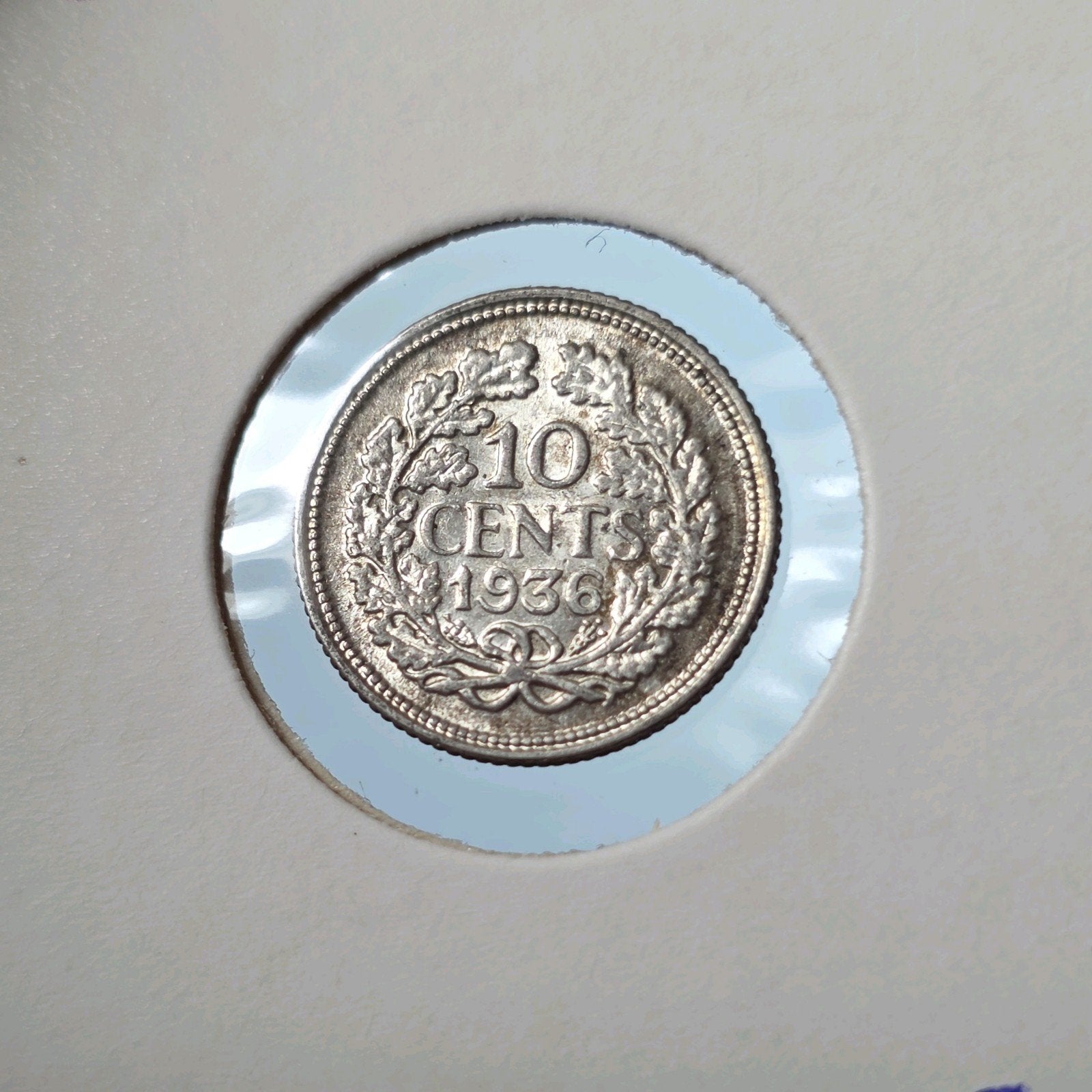 10 cent 1936 Nederland, Postzegels en Munten, Munten | Nederland, Verzenden, Zilver, 10 cent, Koningin Wilhelmina