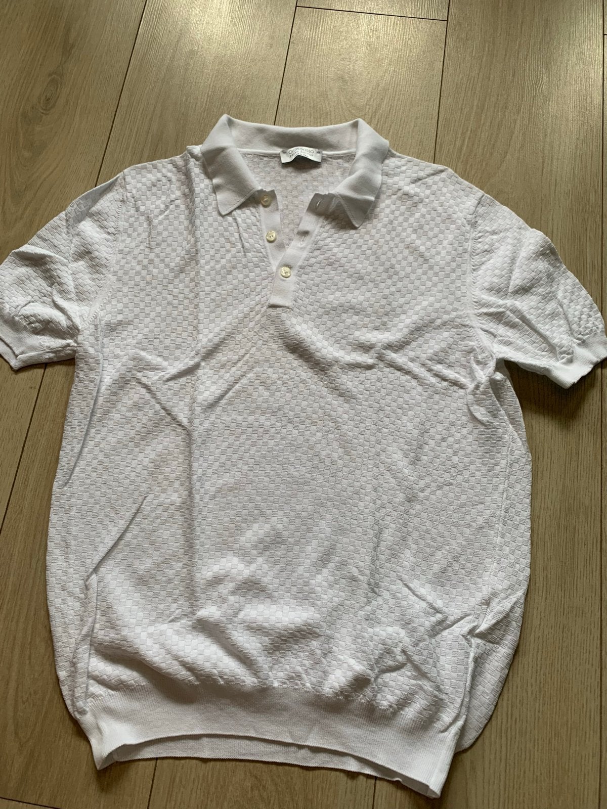 Gran Sasso Witte Polo - Maat 52 (valt kleiner), Kleding | Heren, Polo's, Ophalen of Verzenden, Nieuw, Maat 48/50 (M), Wit