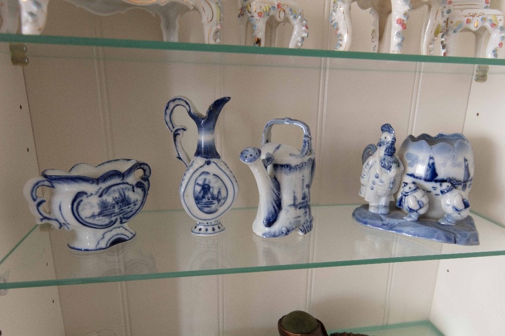 (nr.343/345) Diverse Delfts Blauwe miniaturen en asbakje, Ophalen