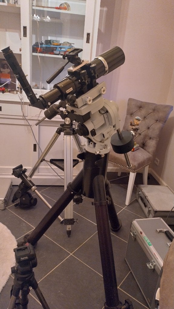 Astronomie set: iOptron CEM60,Losmandy statief,Celestron G-9, Ophalen, Met statief, Minder dan 80 mm, Gebruikt