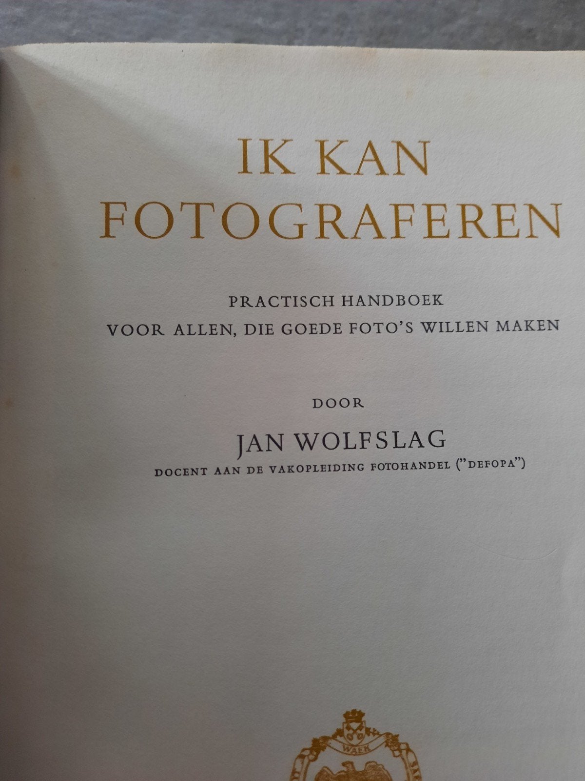 Ik kan Fotograferen
Auteur Jan Wolfslag Praktisch handboek, Ophalen of Verzenden, Zo goed als nieuw