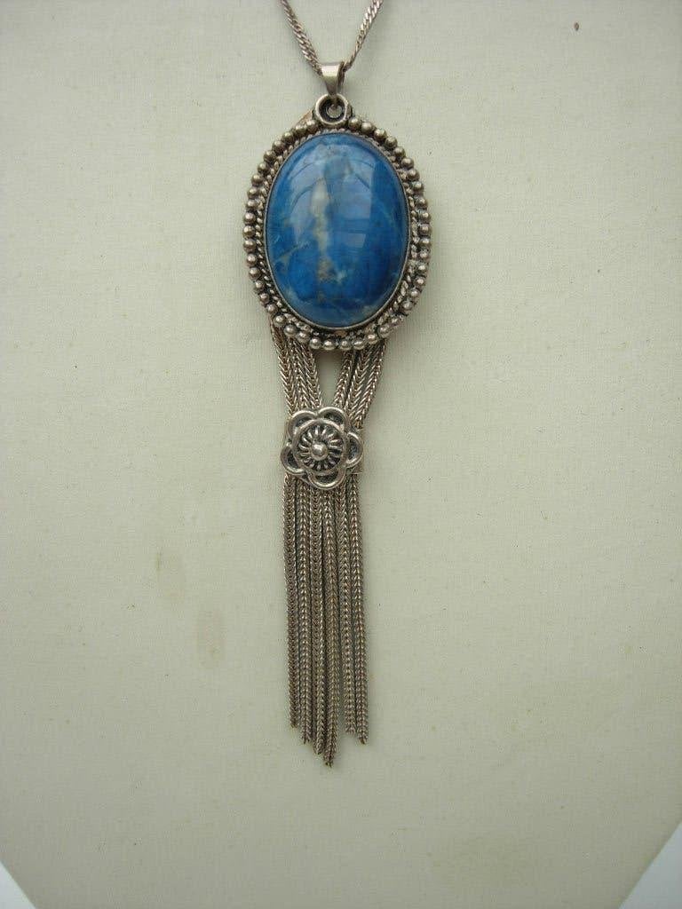 ZILVEREN HANGER SODALIET, Verzenden, Zilver, Hanger, Met edelsteen