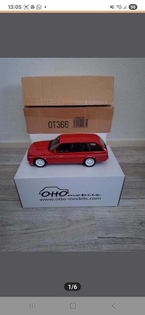 Bmw B3 E30 Touring 2.7 Alpina rood 1:18 OT366 nieuw, Ophalen of Verzenden, Nieuw, Auto, OttOMobile