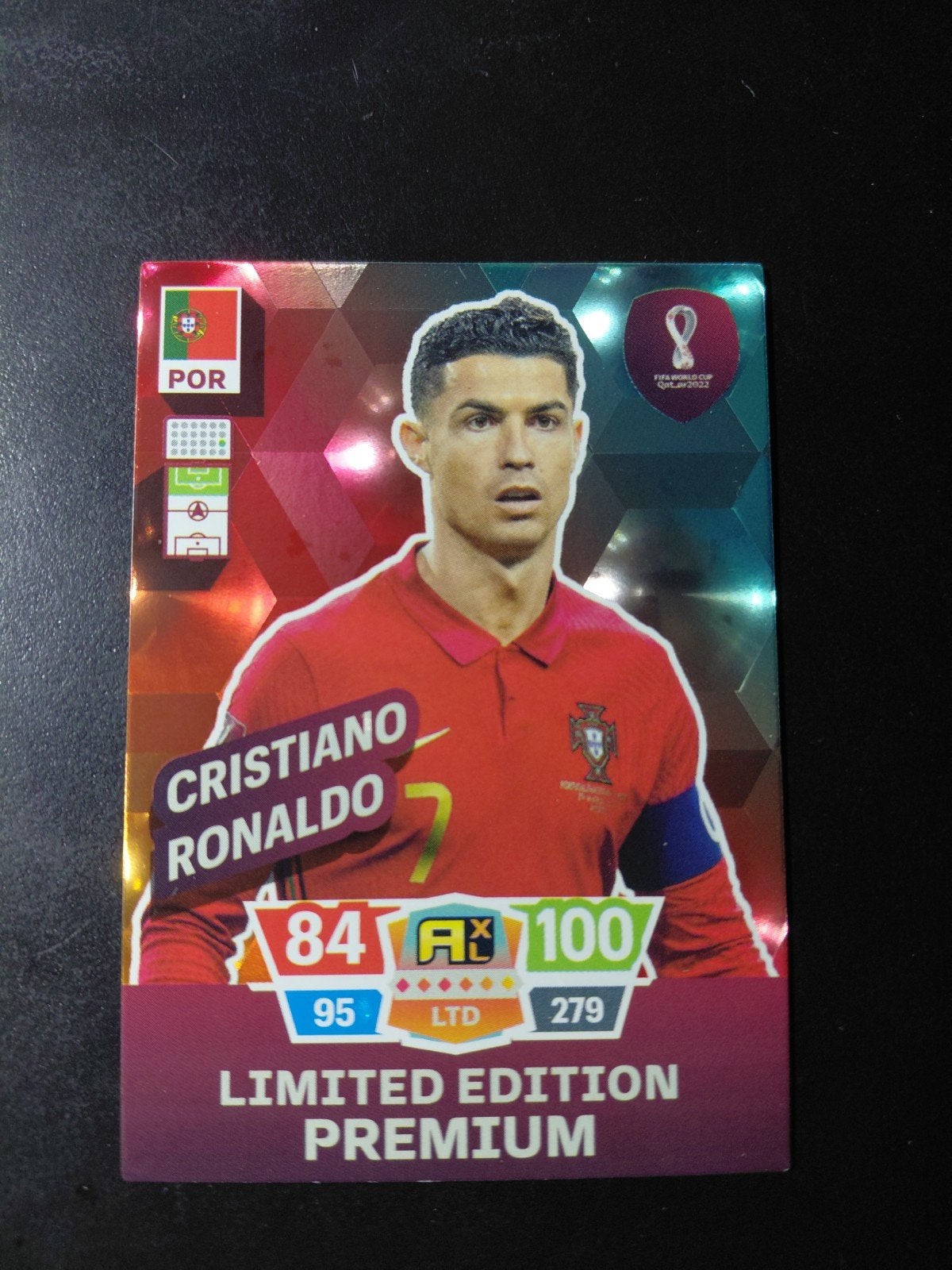 cristiano ronaldo (premium limited edition) panini wk 2022, Verzenden, Nieuw, Buitenlandse clubs, Poster, Plaatje of Sticker