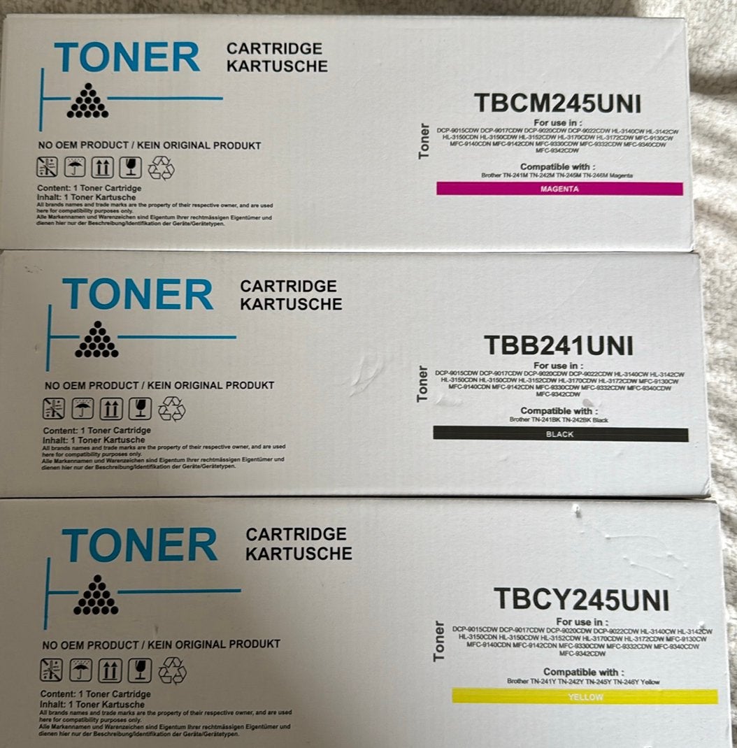 3 toners te koop, Ophalen of Verzenden, Zo goed als nieuw, Toner