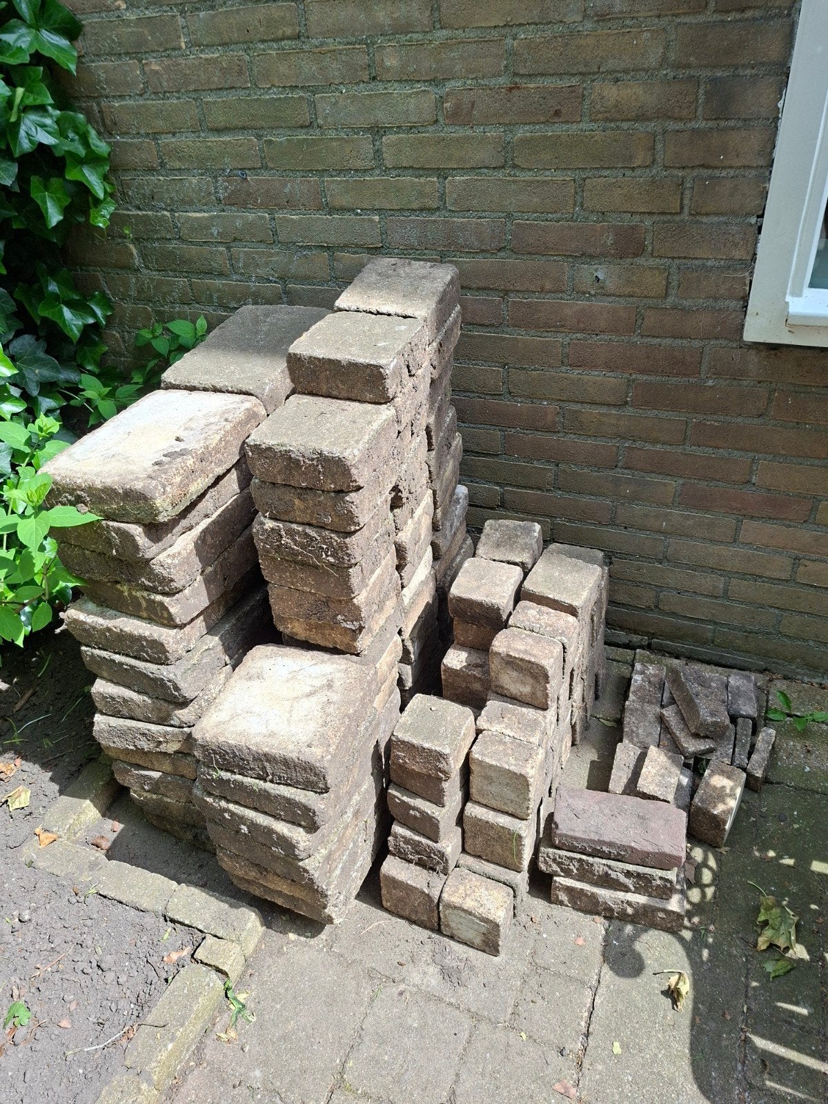 Gratis tuintegels verschillende maten, Tuin en Terras, Tegels en Klinkers, Ophalen, Gebruikt, Beton, Terrastegels