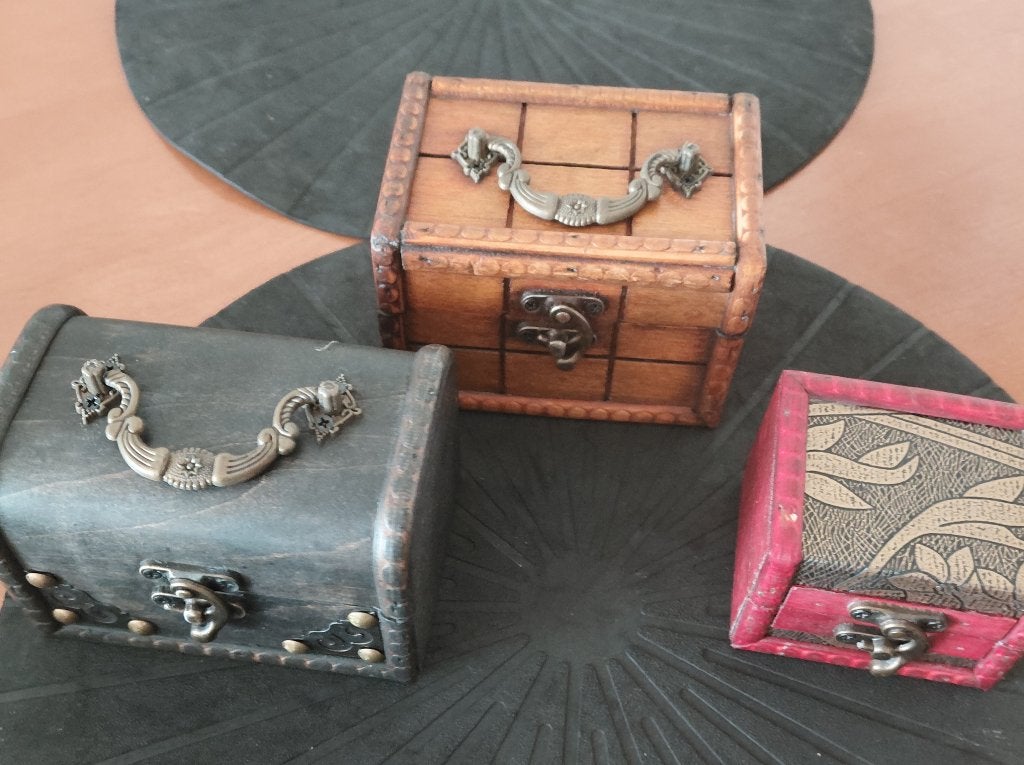 3 mooie leuke kleine kistjes voor sier, allemaal nieuw!, Hout, Meerkleurig, Overige stijlen, Nieuw
