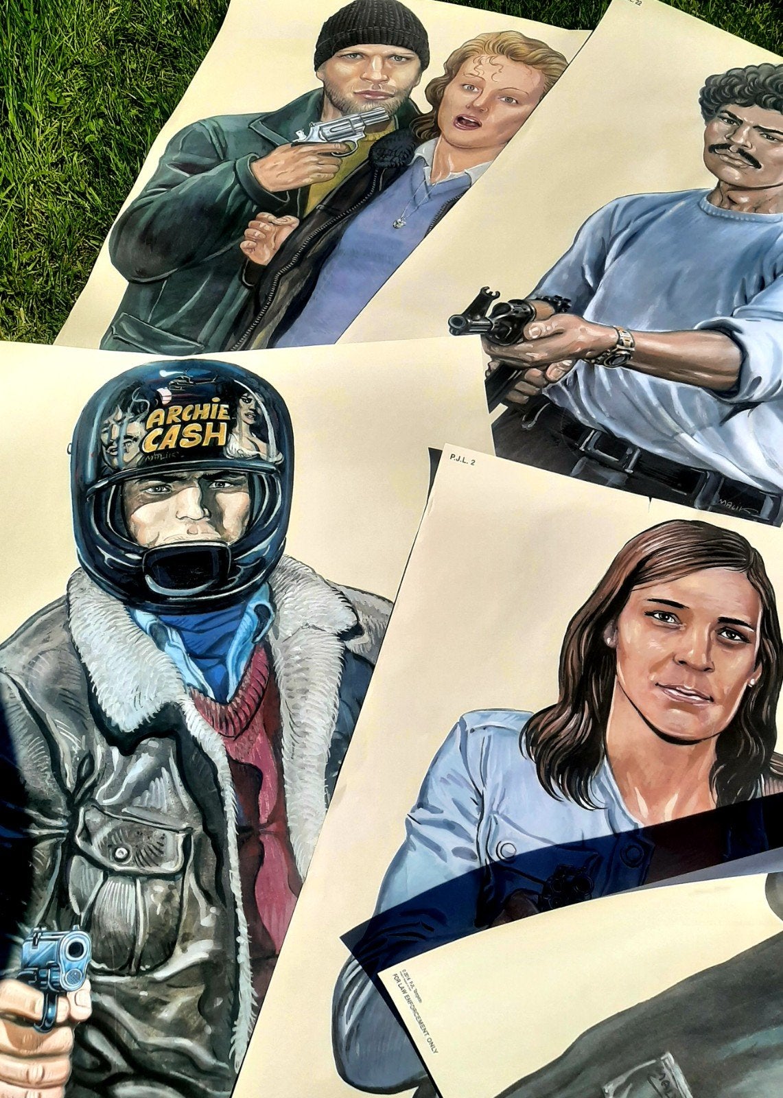 Vintage - Target Poster - (Politie / Malik / Shooting), Ophalen of Verzenden