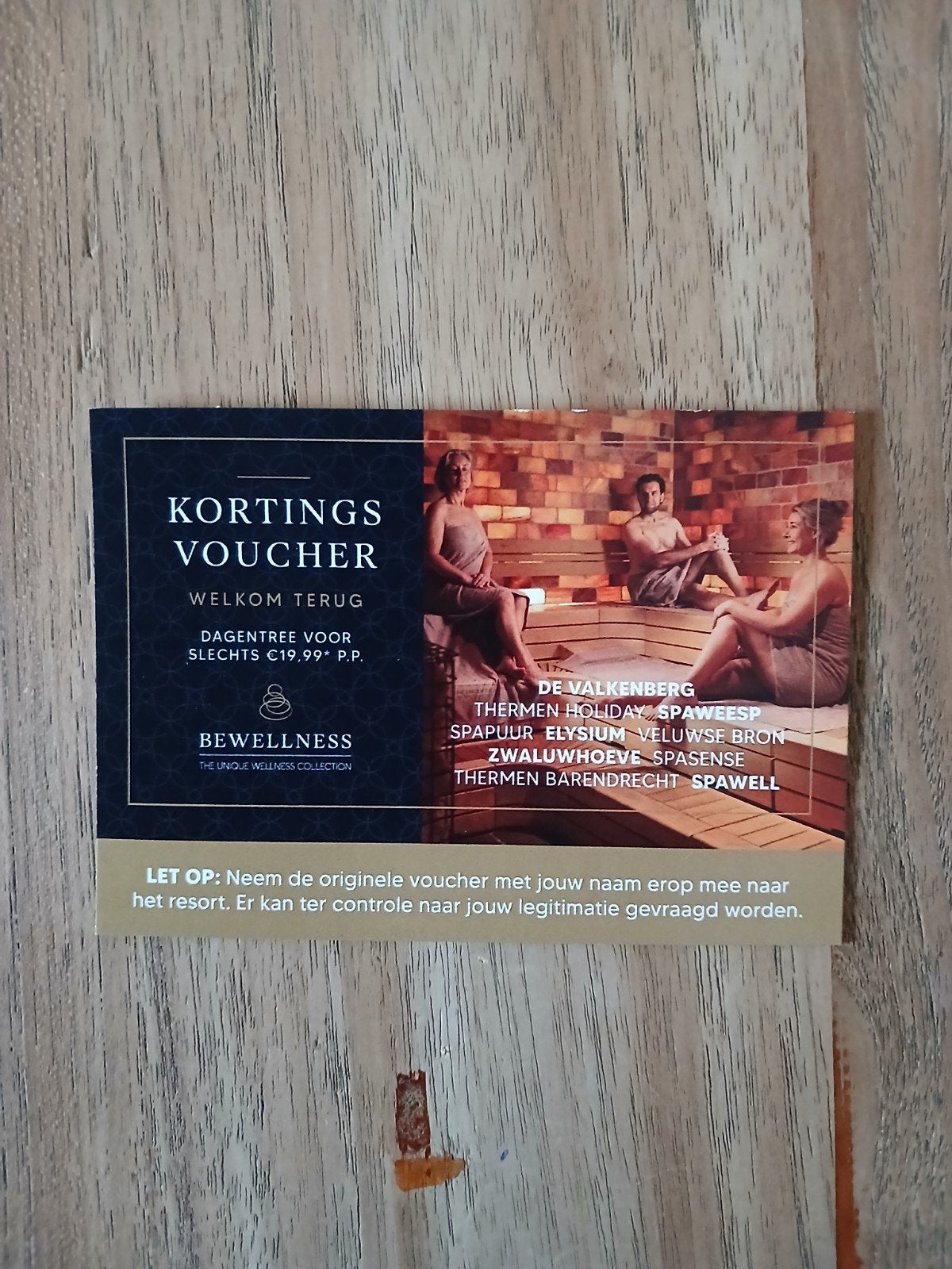 Kortings voucher voor de wellness, Tickets en Kaartjes, Twee personen, Kortingsbon, Spa of Sauna