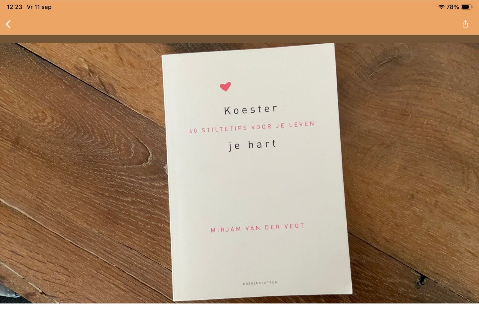 Koester je hart - Mirjam van der Vegt (Boek), Ophalen of Verzenden, Zo goed als nieuw, Nederland