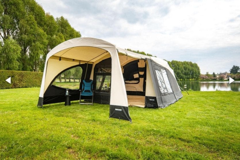 Vouwwagen Trigano Odyssee GL, Caravans en Kamperen, Ophalen, Trigano, Beige, Aanwezig