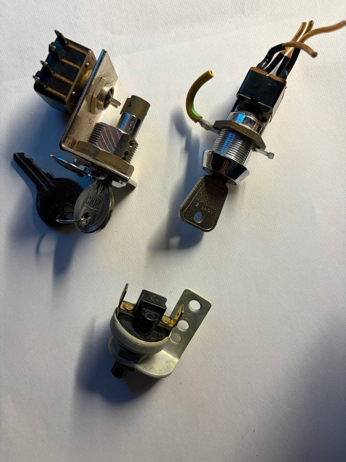Contactslot met sleutel voor auto, boot of ander project, Ophalen of Verzenden, Gebruikt