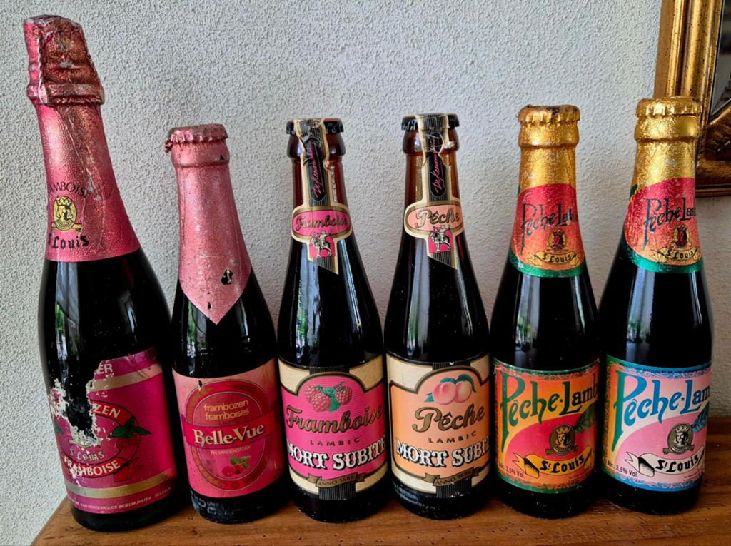 St.Louis, Mort Subite Lambic, Belle-Vue framboos perzik bier, Ophalen of Verzenden, Zo goed als nieuw, Flesje(s), Overige merken