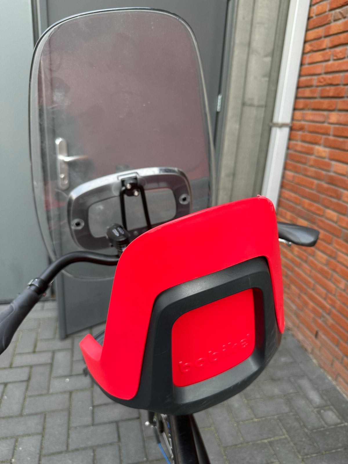 Bobike fietsstoeltje voor met windscherm, Ophalen, Gebruikt, 0 t/m 13 kg, Voorzitje