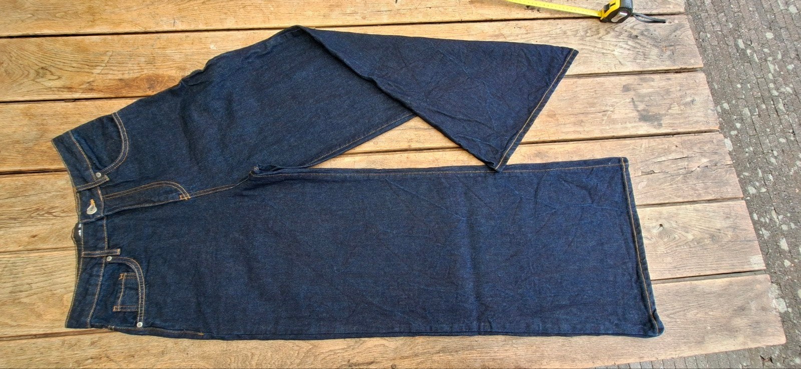 Nieuwe Via Delle Rose Wide leg jeans maat 28, taille 38 cm., Blauw, Nieuw, Ophalen of Verzenden, W28 - W29 (confectie 36)