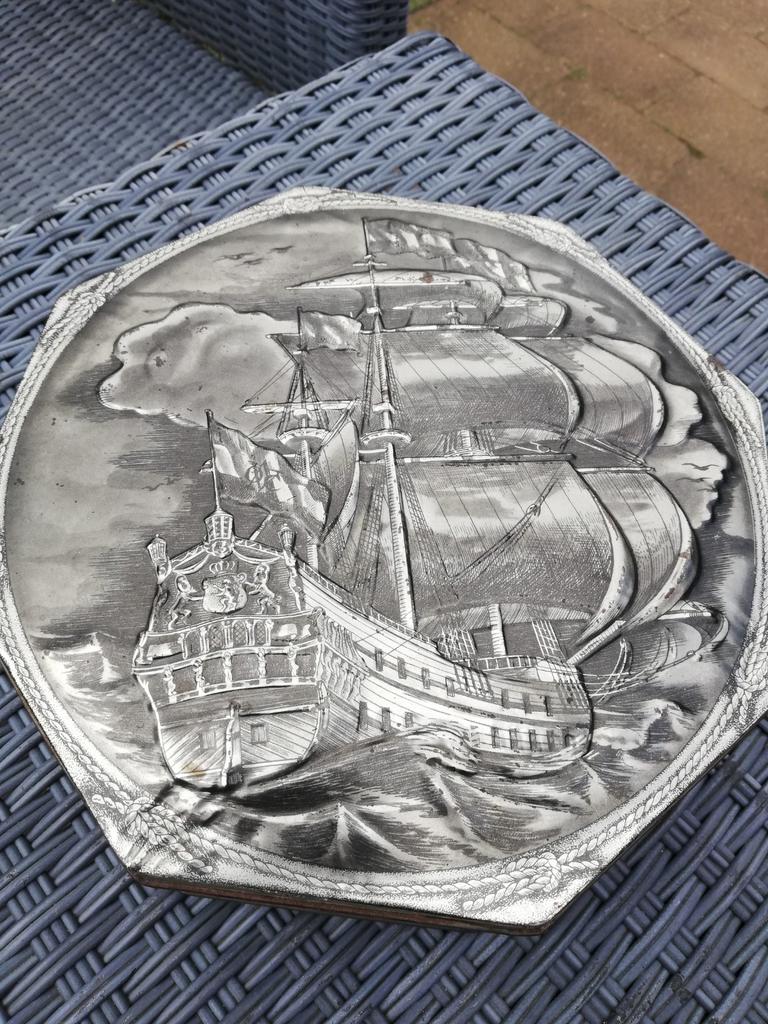Vintage blik met zeven Provinciën /7 Provinciën, Ophalen of Verzenden, Gebruikt, Beschuit, Bolletje