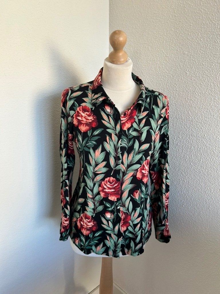 King Louie maat 40 prachtige rozen top blouse 2976