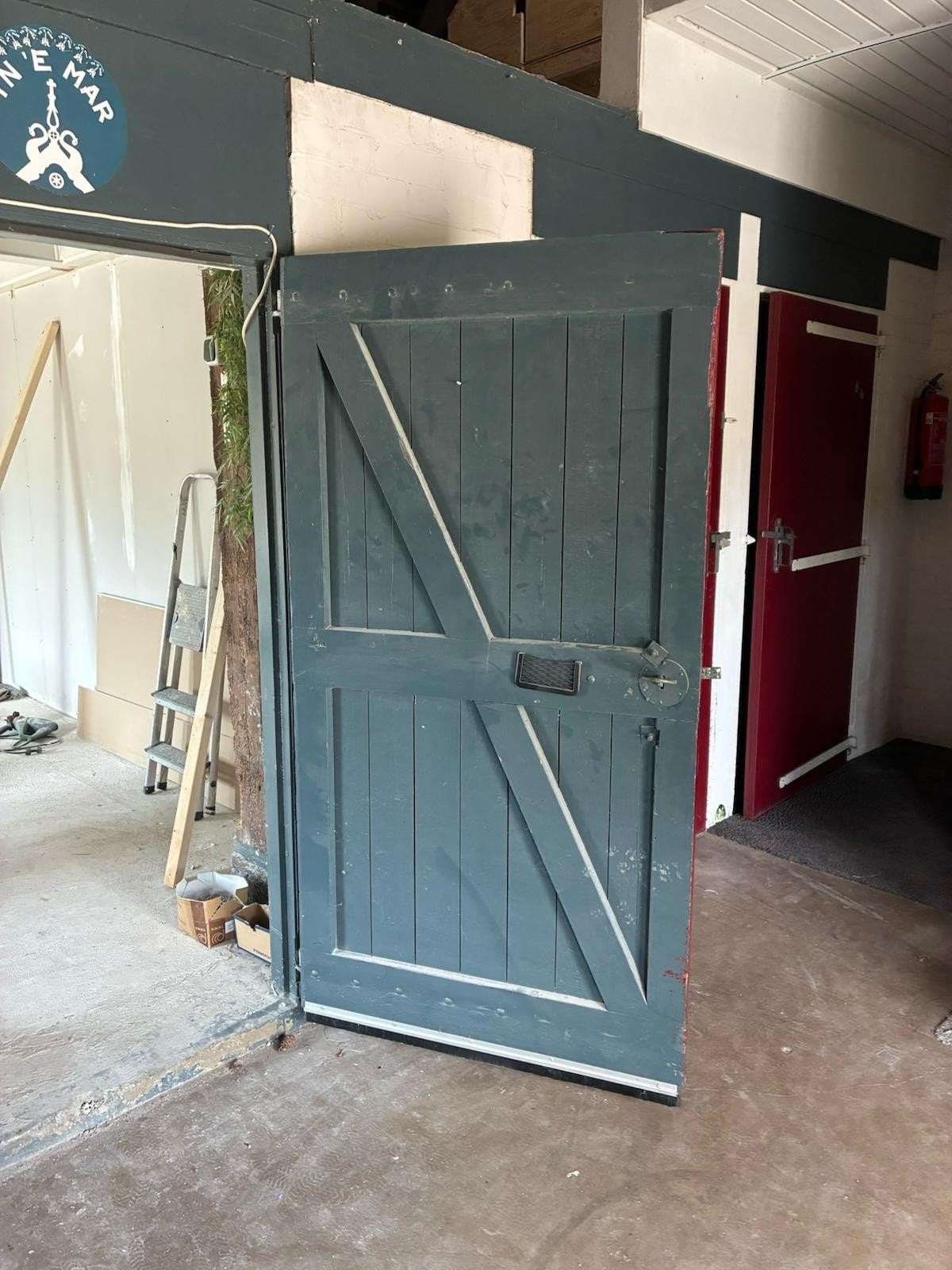 Oude staldeur - Authentieke houten deur, Ophalen, Gebruikt, 80 tot 100 cm, Buitendeur