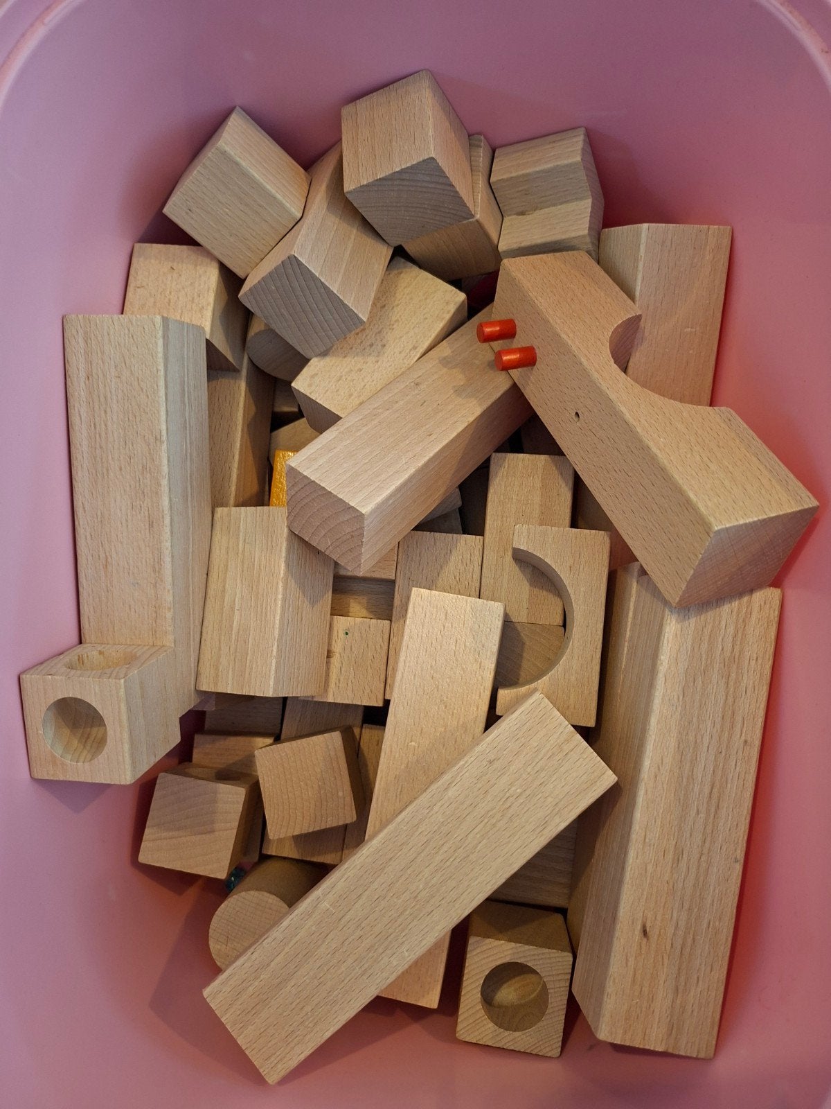 Houten knikkerbaan, Ophalen