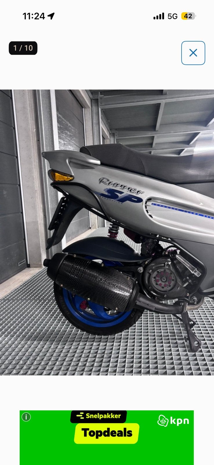 Leovince touring 180cc carbon hitteschild, Ophalen of Verzenden, Zo goed als nieuw, Uitlaat, Piaggio