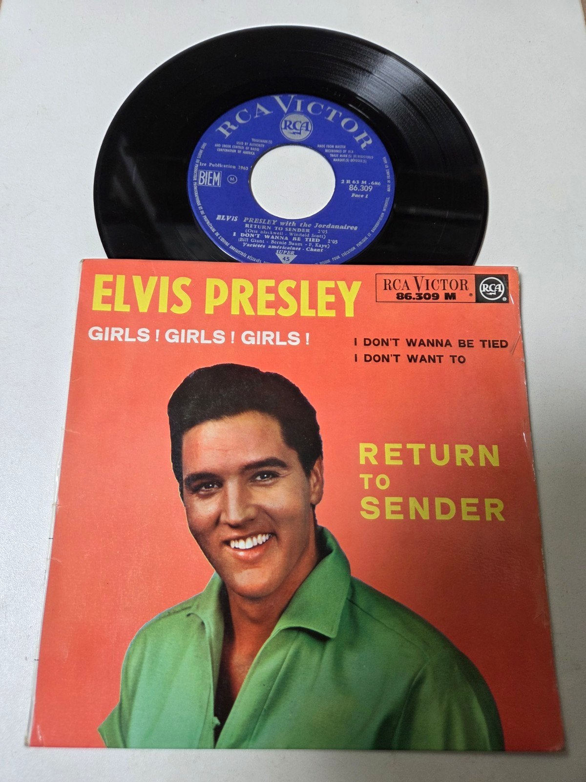 Elvis Presley - Return to Sender /Girls! Girls! Girls! (Sin, Gebruikt, Fotohoes, 7 inch, Single