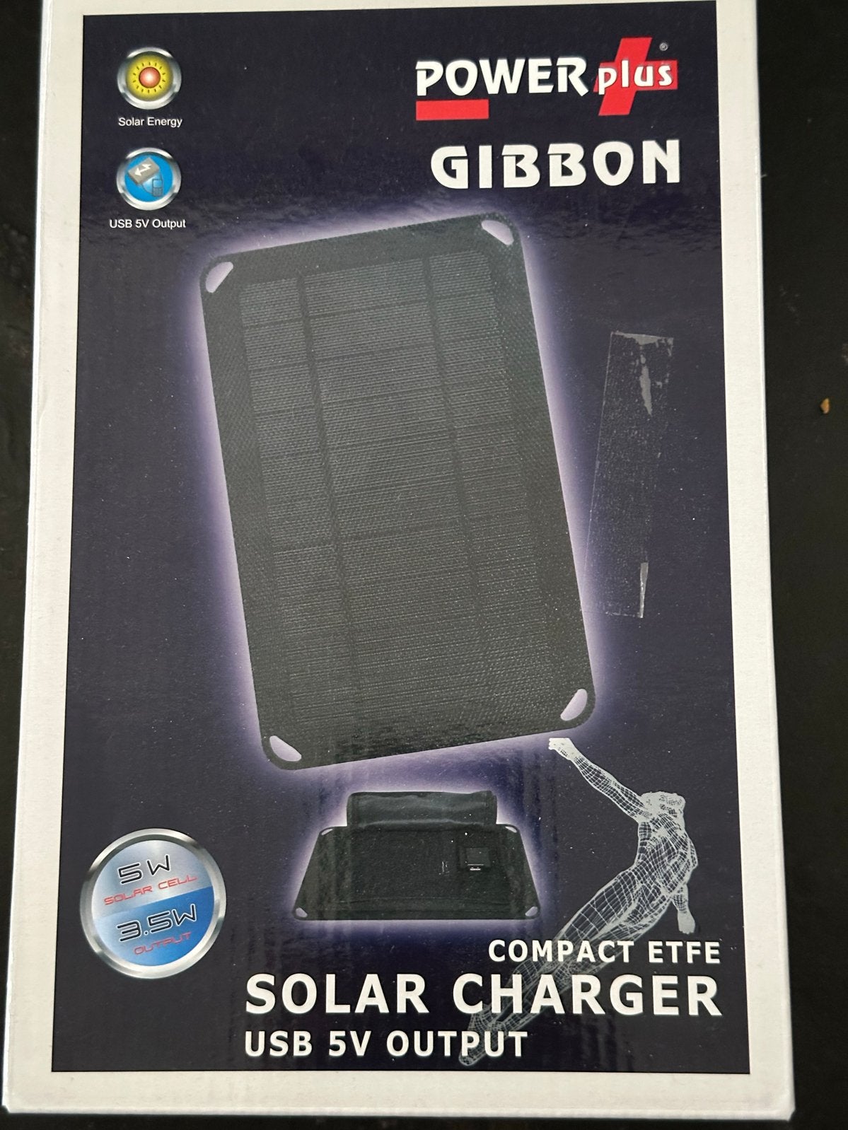 Powerplus Gibbon Compact ETFE Solar Charger USB 5V Output, Universeel, Nieuw, Ophalen of Verzenden, Oplaadkabel