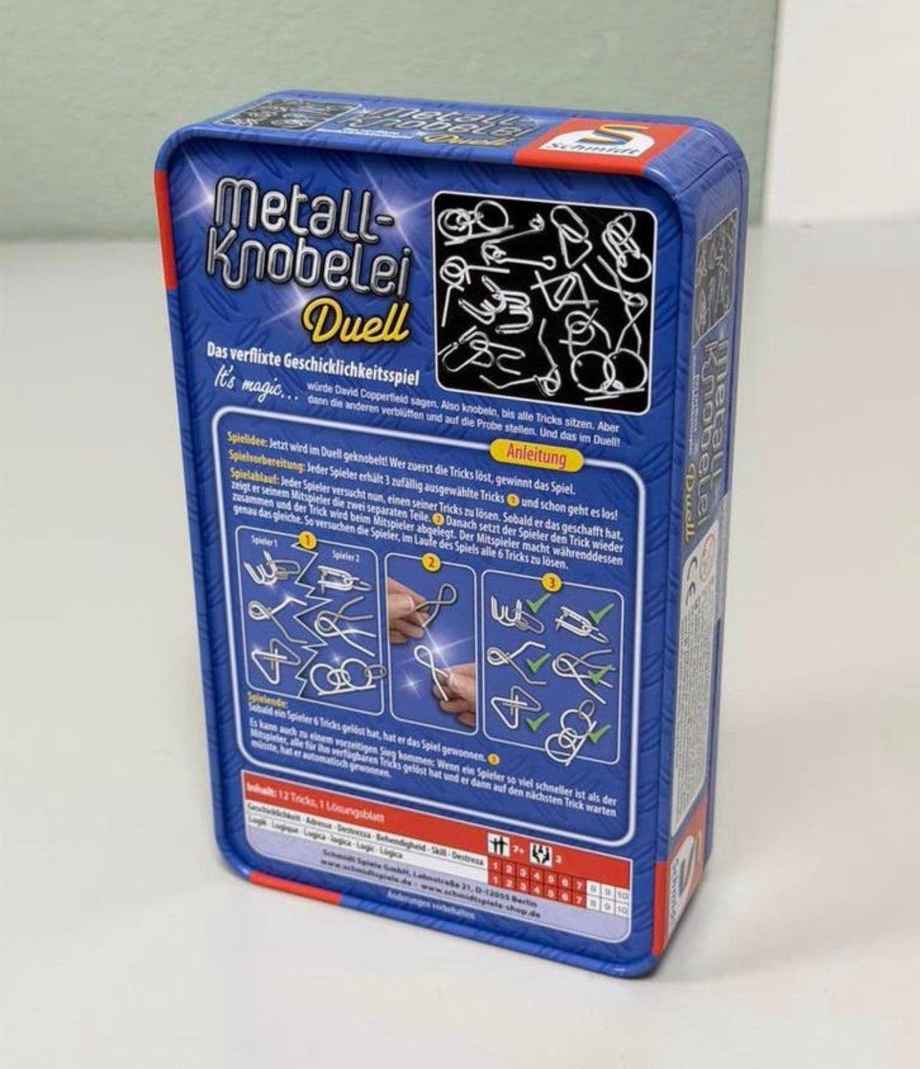 Schmidt Metall-Knobelei Duell Metalen knoop Puzzel Set, P, P, P, Nieuw
