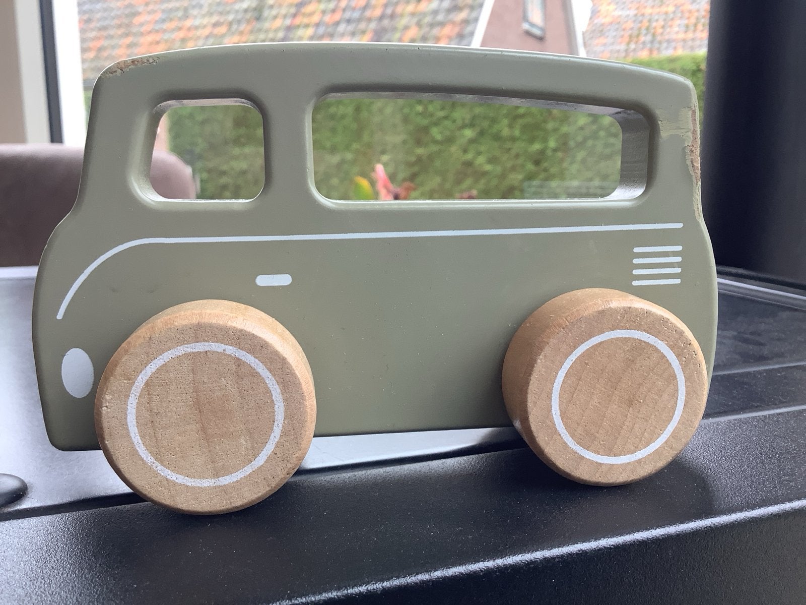 Little Dutch Houten Auto - Olijfgroen, Ophalen of Verzenden, Gebruikt, Duw- of Trekspeelgoed