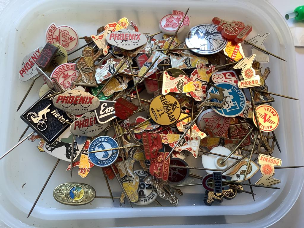 100 speldjes fietsen, Ophalen of Verzenden, Gebruikt, Overige onderwerpen