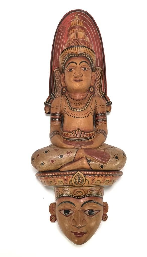 1088. Houten Kolam masker, Tilaka - Sri Lanka, 20e eeuw, Antiek en Kunst, Ophalen of Verzenden