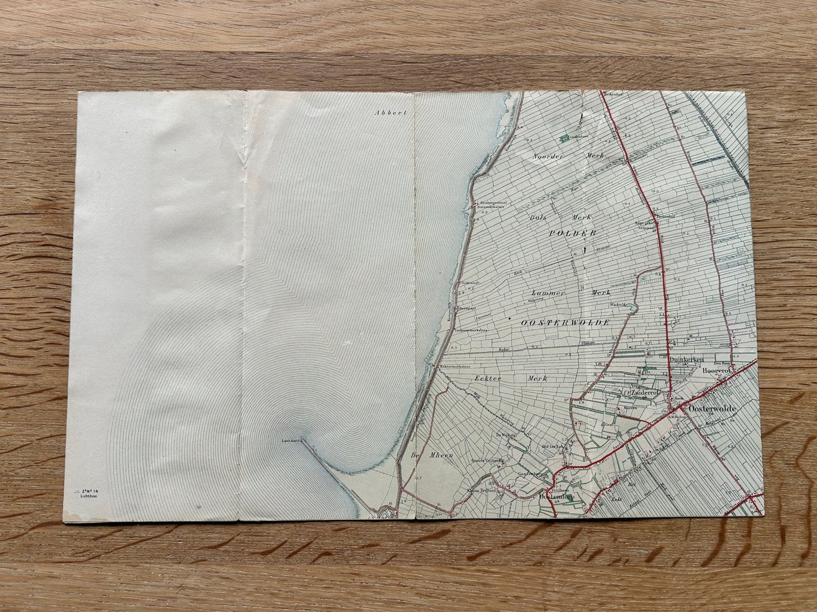 Oude topografische landkaart – Oosterwolde, Ophalen of Verzenden, Zo goed als nieuw, Architecten
