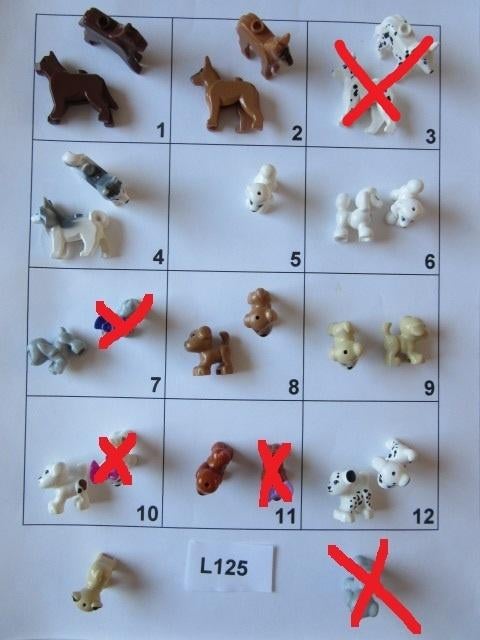 L125 LEGO DIEREN HONDEN PUPPY ANIMALS DOGS, Lego, Ophalen of Verzenden, Losse stenen, Lego Nederland B.V.