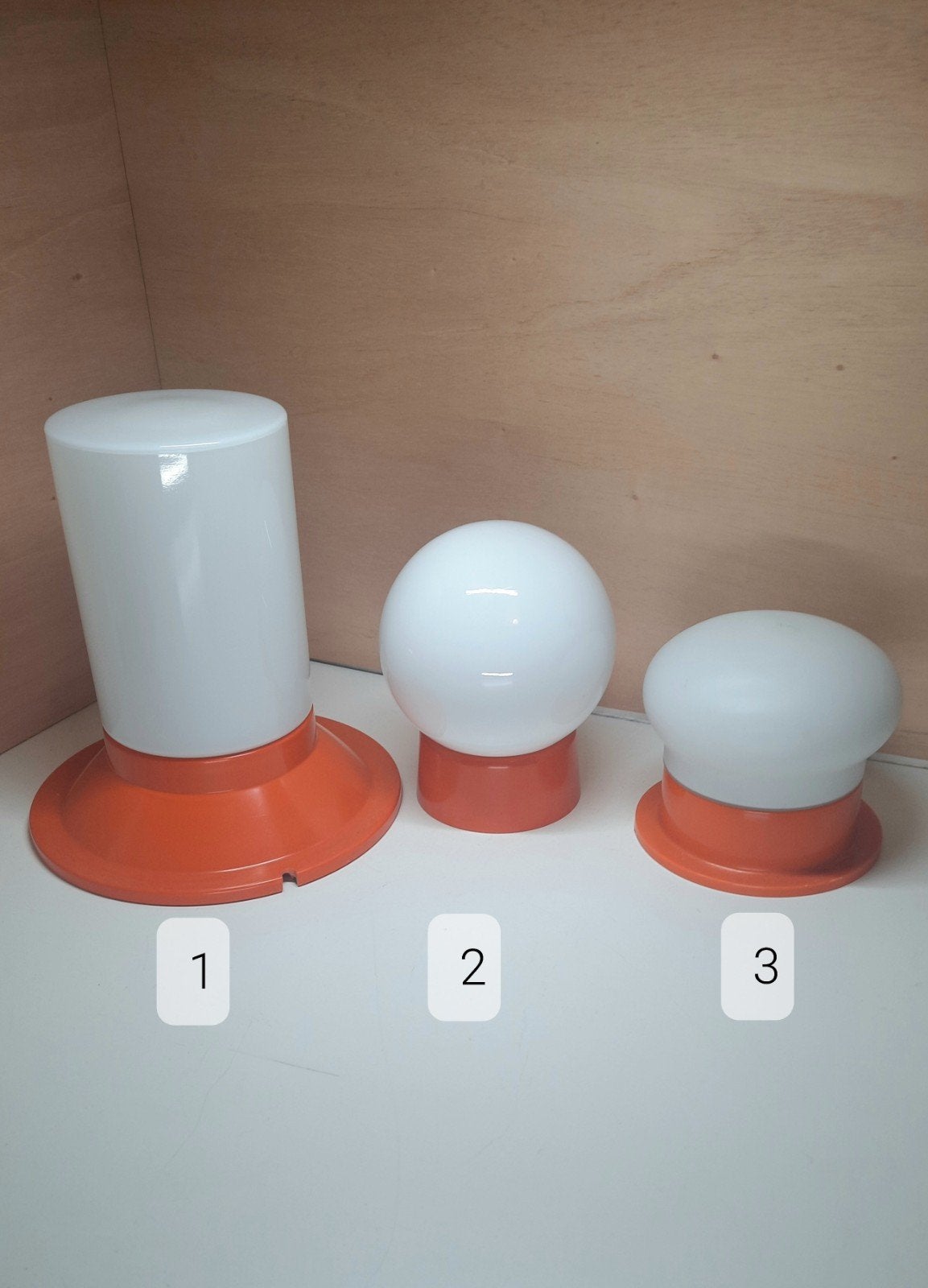3 space age plafonnière plafond/wand/tafellamp,beschrijving, Huis en Inrichting, Lampen | Plafondlampen, Ophalen, Meerkleurig
