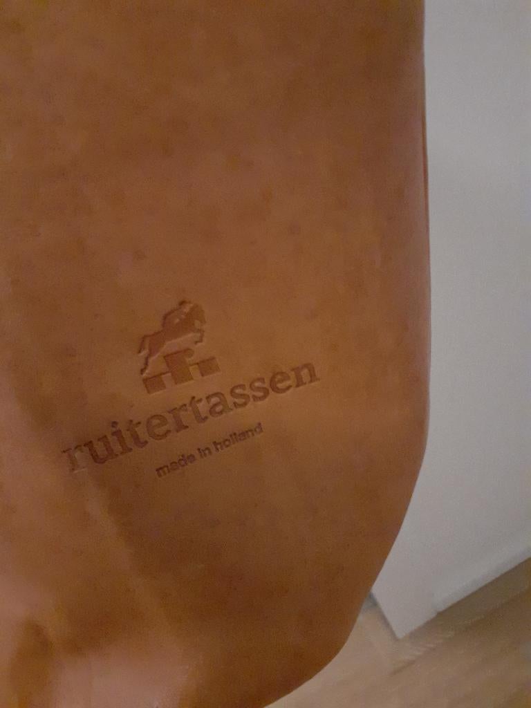 Tas schoudertas shopper tuigleer Ruitertassen, Verzenden, Zo goed als nieuw, Bruin, Shopper