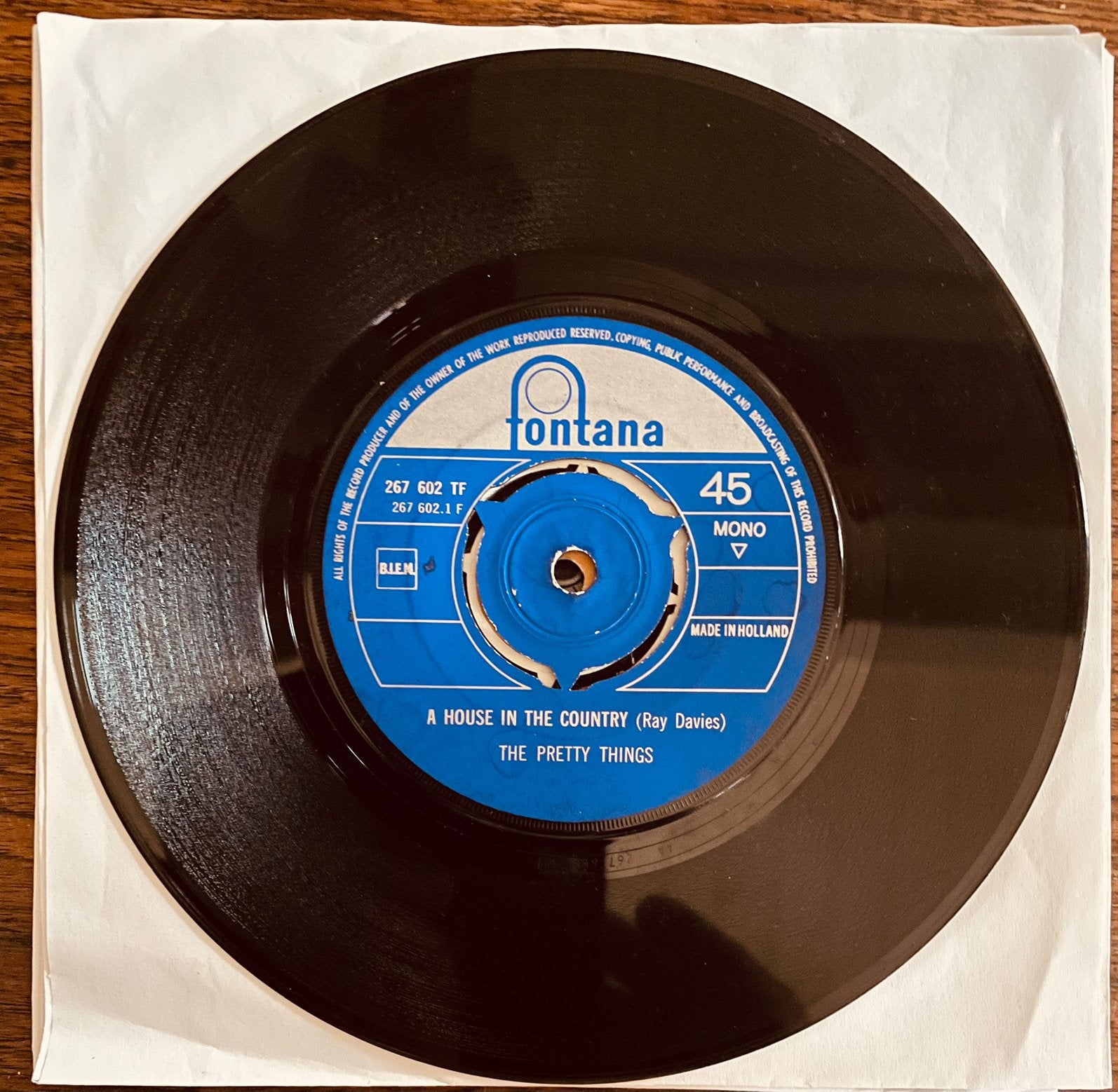 The Pretty Things A House In The Contry  1966, Cd's en Dvd's, Gebruikt, Speciale editie, 7 inch, Ophalen of Verzenden