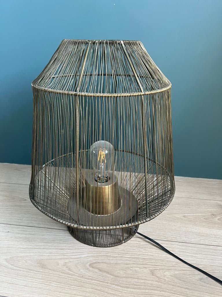 Light living lamp, Huis en Inrichting, Lampen | Lampenkappen, Ophalen, Rond, Zo goed als nieuw, Bruin