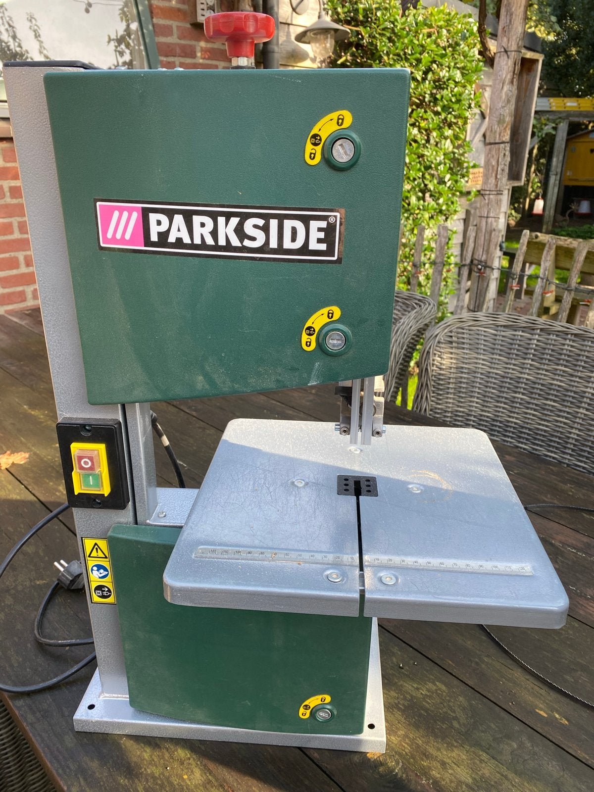 Parkside Lintzaag PBS 350 A1 - Krachtig en Betrouwbaar, Ophalen, Gebruikt, 70 mm of meer, Lintzaag