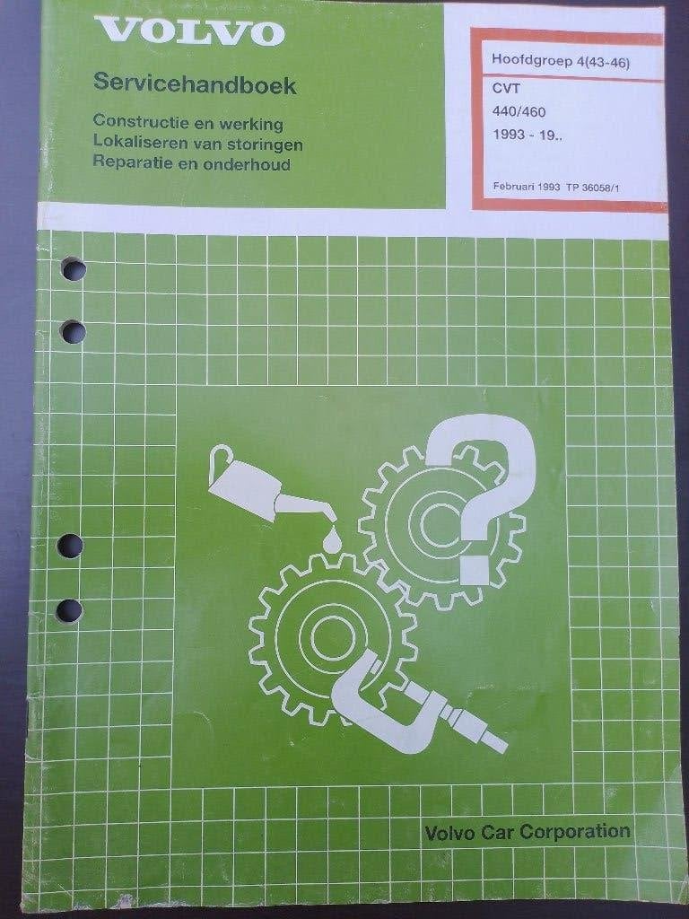 Volvo 440 / 460 dealer werkplaatsboek CVT Automaatbak, Ophalen of Verzenden, Gelezen, Volvo