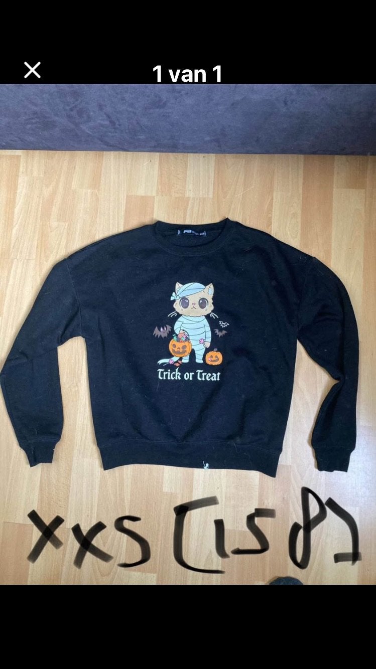 Halloween trui mt xxs, Kinderen en Baby's, Ophalen of Verzenden, Zo goed als nieuw, Trui of Vest