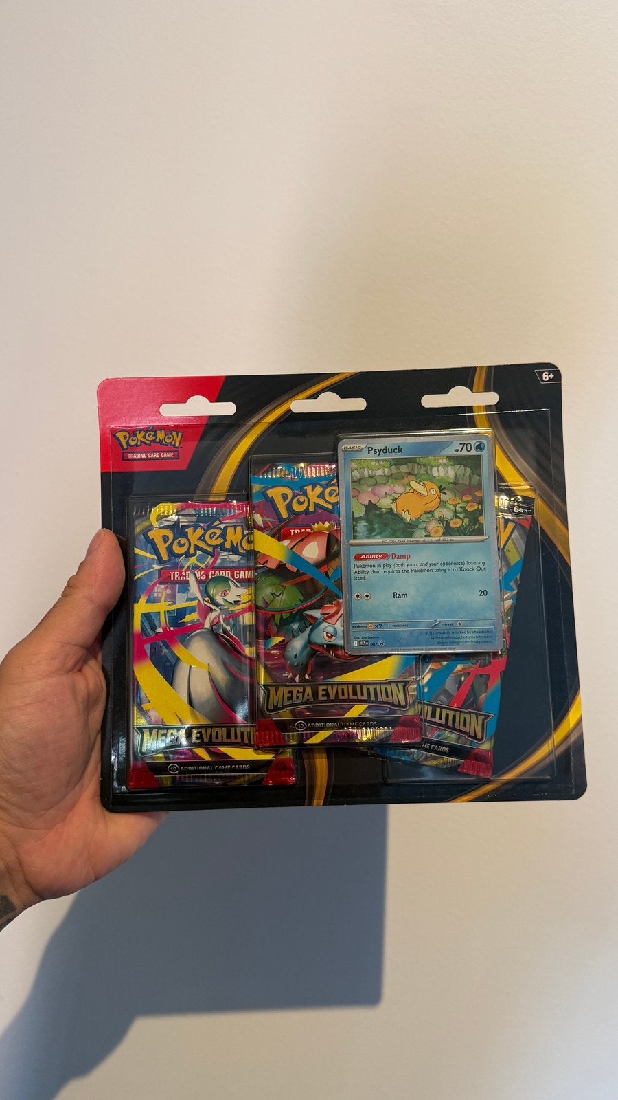 Mega Evolution 3 pack blister - Psyduck, Ophalen of Verzenden, Nieuw, Booster, Foil