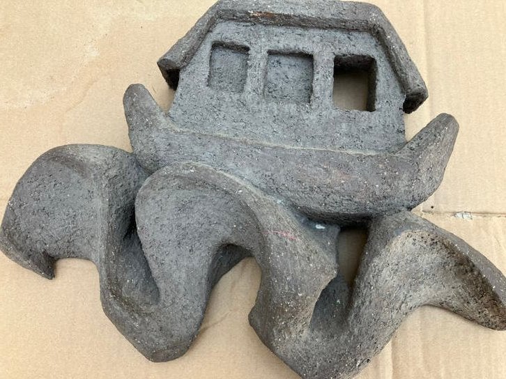 Wand beeld “Ark”, Verzamelen, Beelden en Beeldjes, Zo goed als nieuw, Dier, Ophalen of Verzenden